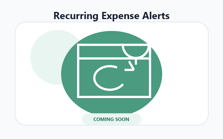 Recurring Expense Alerts feature illustration